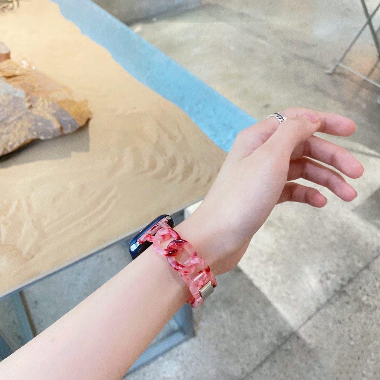 レディース 透明樹脂ストラップ# apple watch バンド givgiv