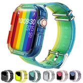 レインボー シリコン 透明 Apple Watch バンド apple watch バンド givgiv