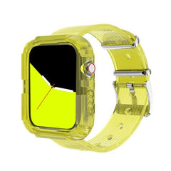 レインボー シリコン 透明 Apple Watch バンド apple watch バンド givgiv yellow 38mm/40mm用
