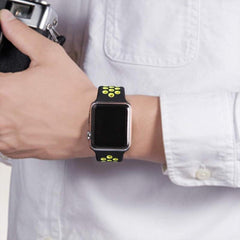 レインボーシリコン 穴 スポーツバンド apple watch バンド givgiv