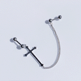 レイリー チェーン ドロップ クロス ピアッシング Piercing from lizzy