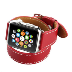 ★人気★【6色】 ダブルツアー 本革 バンド apple watch バンド givgiv 38mm/40mm/41mm用 05レッド