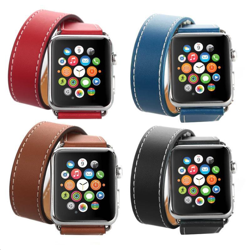 ★人気★【6色】 ダブルツアー 本革 バンド apple watch バンド givgiv