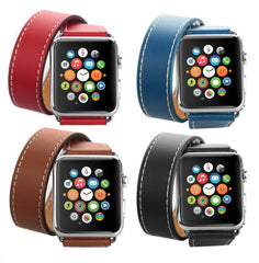 ★人気★【6色】 ダブルツアー 本革 バンド apple watch バンド givgiv