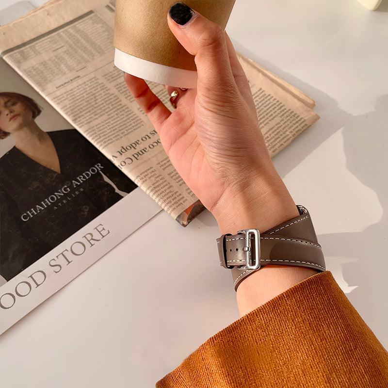 ★人気★【6色】 ダブルツアー 本革 バンド apple watch バンド givgiv