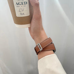 ★人気★【6色】 ダブルツアー 本革 バンド apple watch バンド givgiv