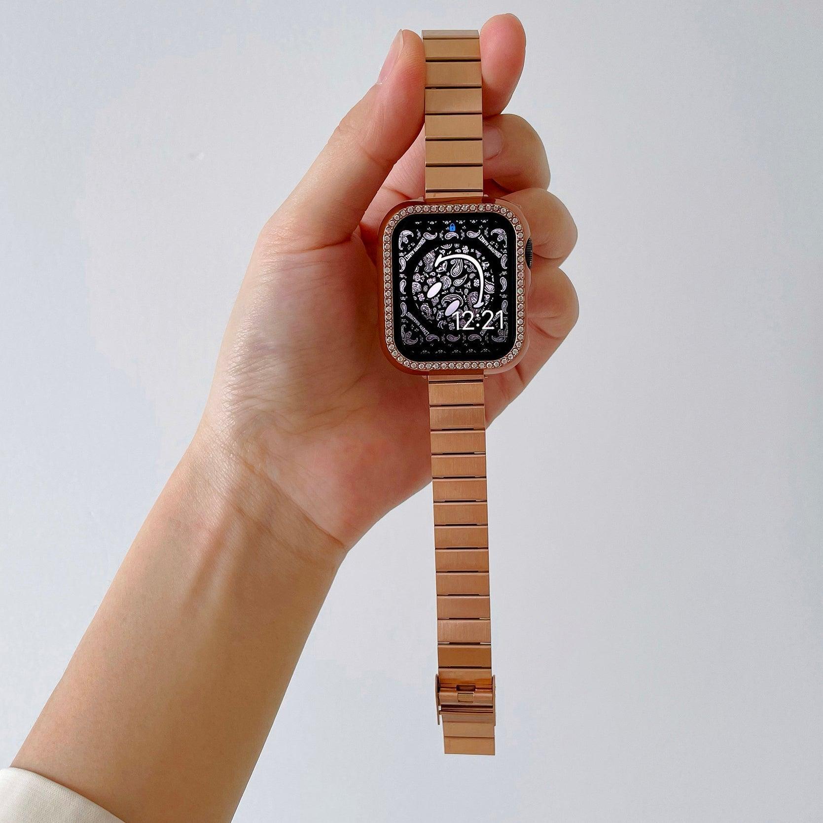 ★人気★ モダン スリム リンクブレスレット アップルウォッチバンド apple watch バンド givgiv 38mm/40mm/41mm用 ローズゴールド