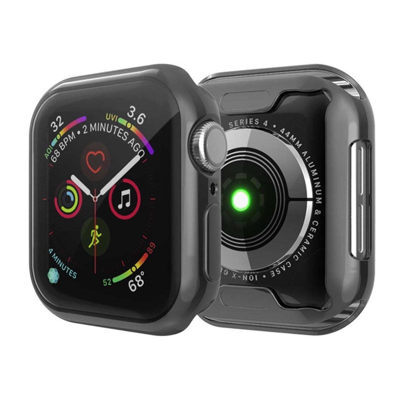 ★人気★【前面ガラスあり】TPU フルスクリーン 保護ケース(単品) Apple watch apple watch バンド givgiv ブラック(人気) For 38MM 