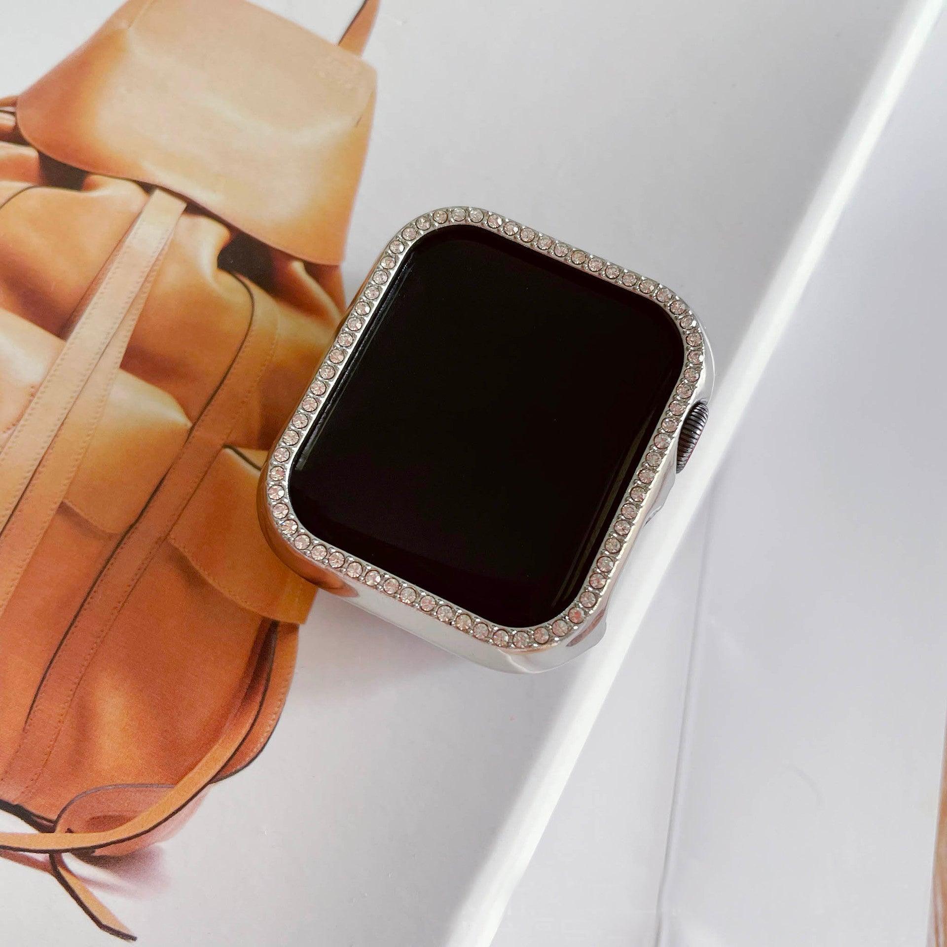 ★人気★【前面ガラス無し】キュービックシングルライン AppleWatch 保護ケース apple watch バンド givgiv 01 Silver For 38MM