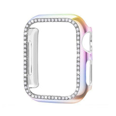 ★人気★【前面ガラス無し】キュービックシングルライン AppleWatch 保護ケース apple watch バンド givgiv 05 Rainbow For 38MM