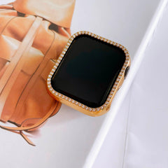 ★人気★【前面ガラス無し】キュービックシングルライン AppleWatch 保護ケース apple watch バンド givgiv 06 Gold For 38MM