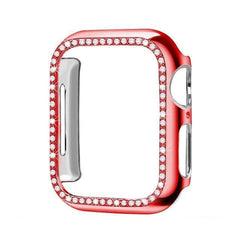 ★人気★【前面ガラス無し】キュービックシングルライン AppleWatch 保護ケース apple watch バンド givgiv 08 Red For 38MM