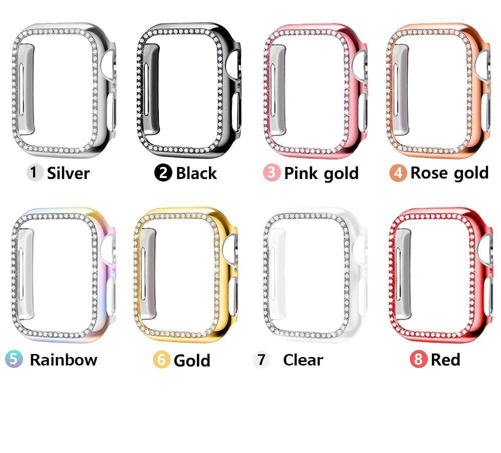 ★人気★【前面ガラス無し】キュービックシングルライン AppleWatch 保護ケース apple watch バンド givgiv