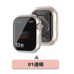 ★人気★【前面TPUあり】applewatch7専用_TPU フルスクリーン 保護ケース apple watch バンド givgiv 01透明 (1個) 41mm (Applewatch 7)