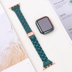 ★人気★【セット】スリム 光沢樹脂 チェーン バンド & ケース Apple Watch# apple watch バンド givgiv 03Green(バンド+ケース) 38mm用