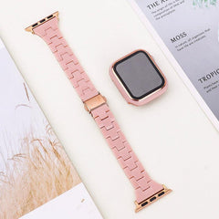 ★人気★【セット】スリム 光沢樹脂 チェーン バンド & ケース Apple Watch# apple watch バンド givgiv 04Pink(バンド+ケース) 38mm用
