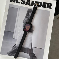 ★人気★ シンプル モダン 本革バンド apple watch バンド givgiv 38mm/40mm/41mm用 Black⚡人気⚡