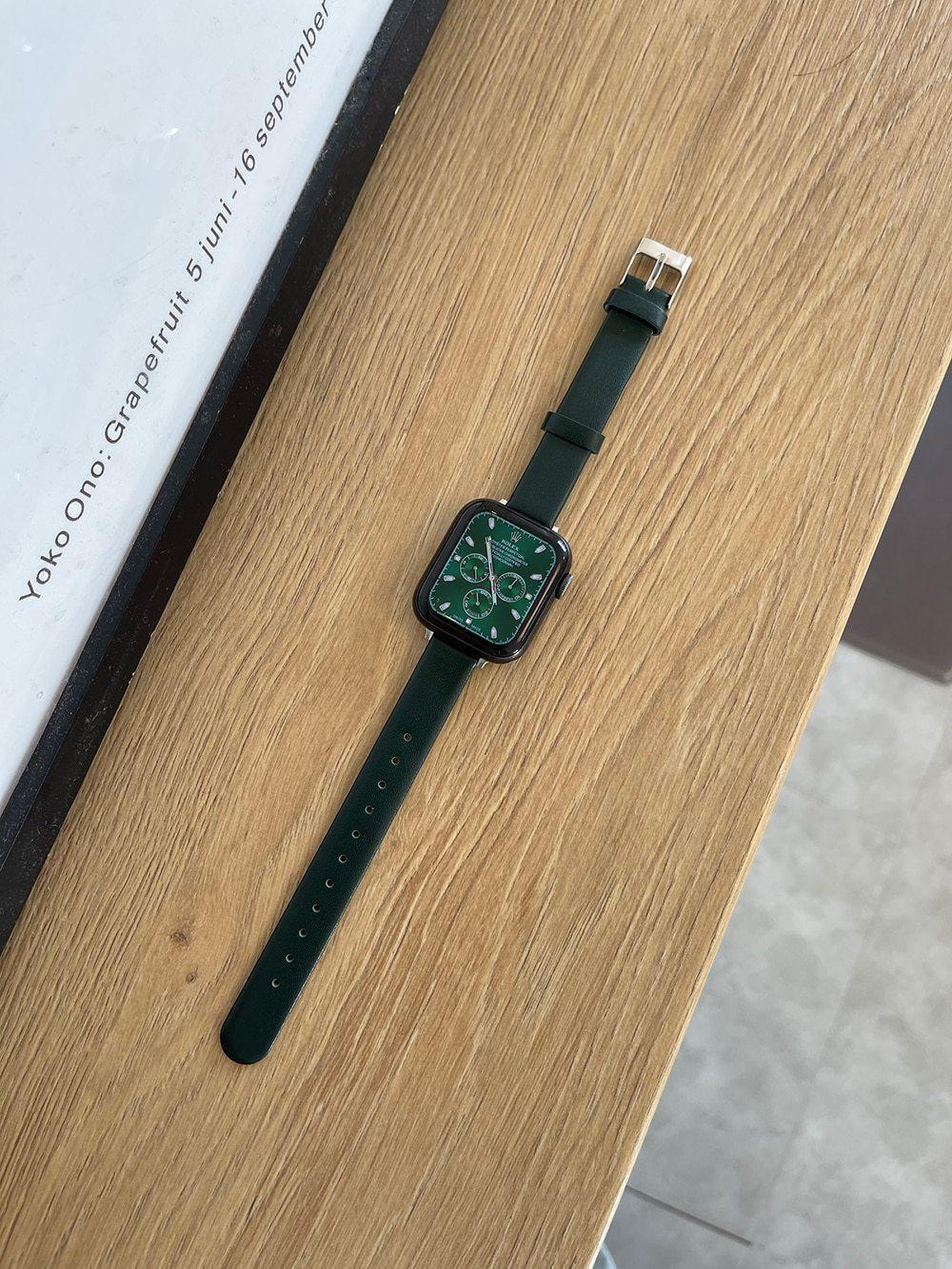 ★人気★ シンプル モダン 本革バンド apple watch バンド givgiv 38mm/40mm/41mm用 Dark green