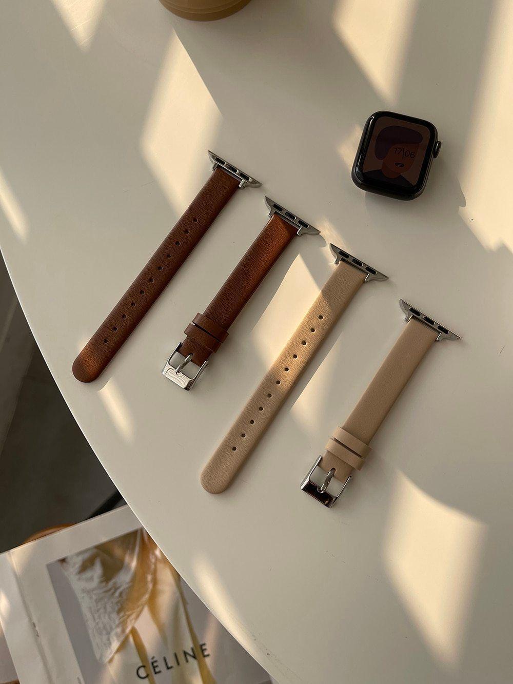 ★人気★ シンプル モダン 本革バンド apple watch バンド givgiv