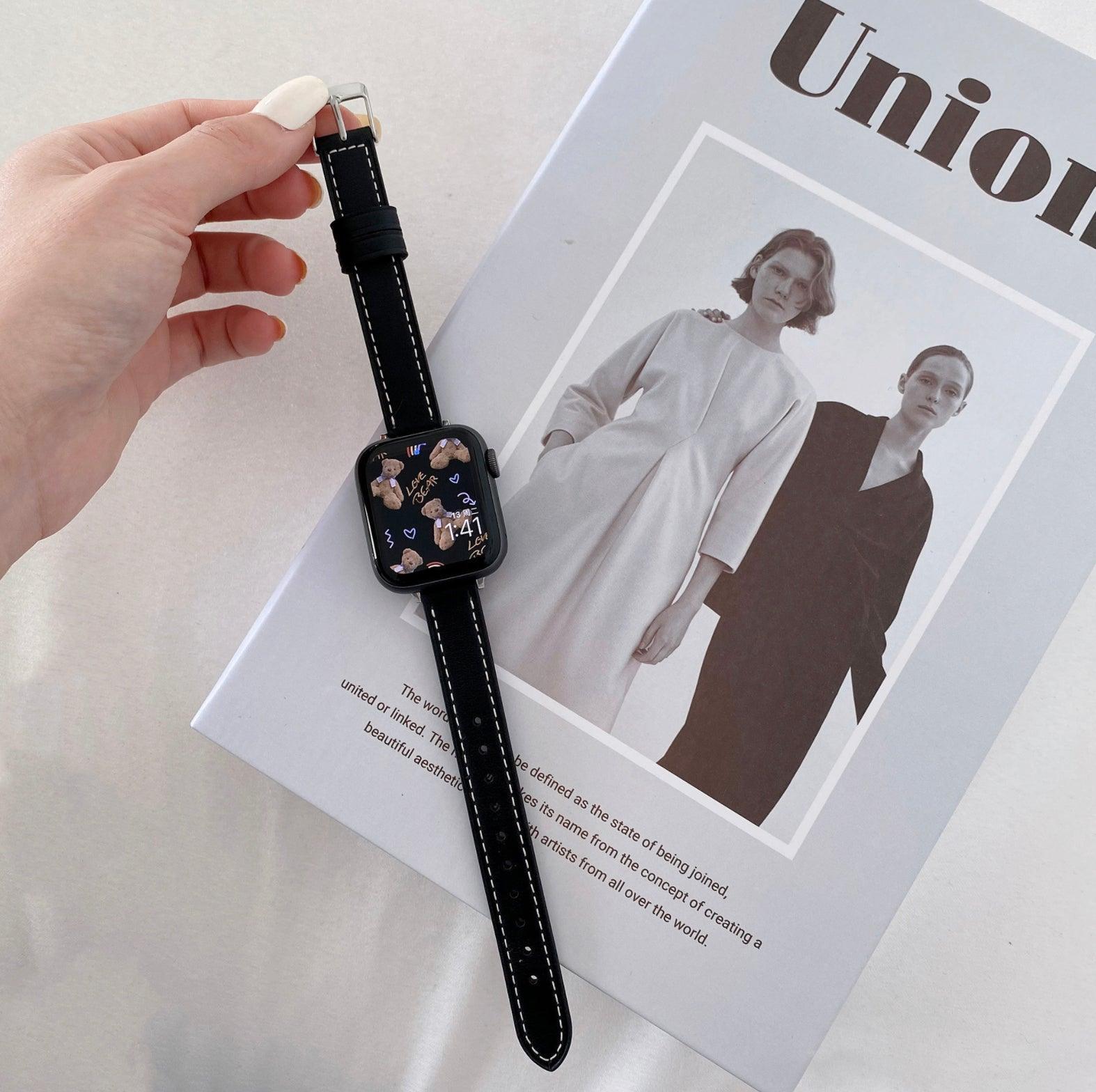 レトロ ソフトワックス 本革 apple watch バンド apple watch バンド givgiv 38mm/40mm ブラック