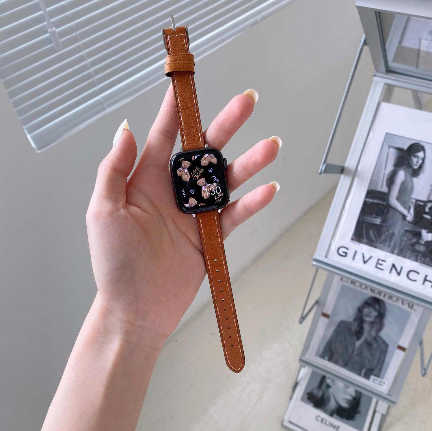 レトロ ソフトワックス 本革 apple watch バンド apple watch バンド givgiv 38mm/40mm ブラウン