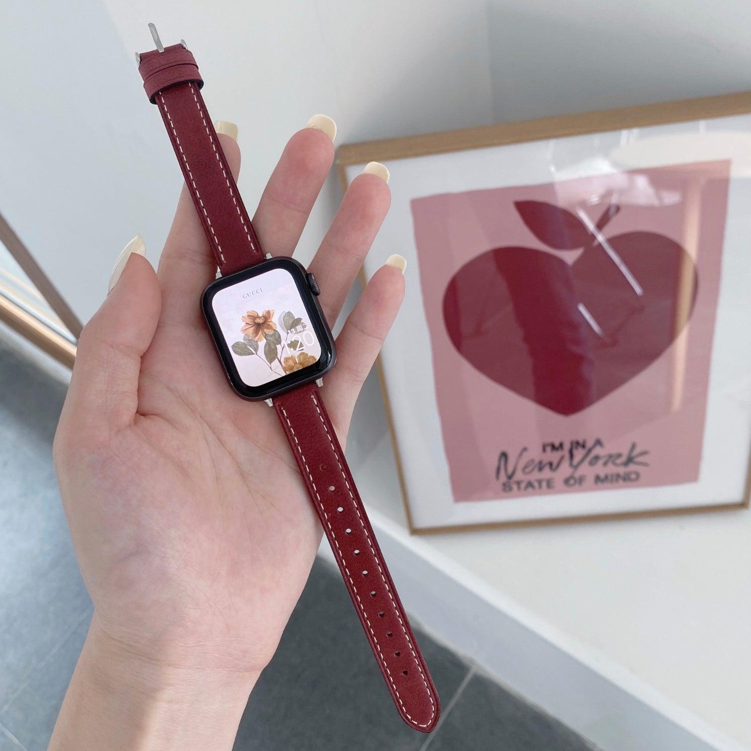 レトロ ソフトワックス 本革 apple watch バンド apple watch バンド givgiv 38mm/40mm ワインレット