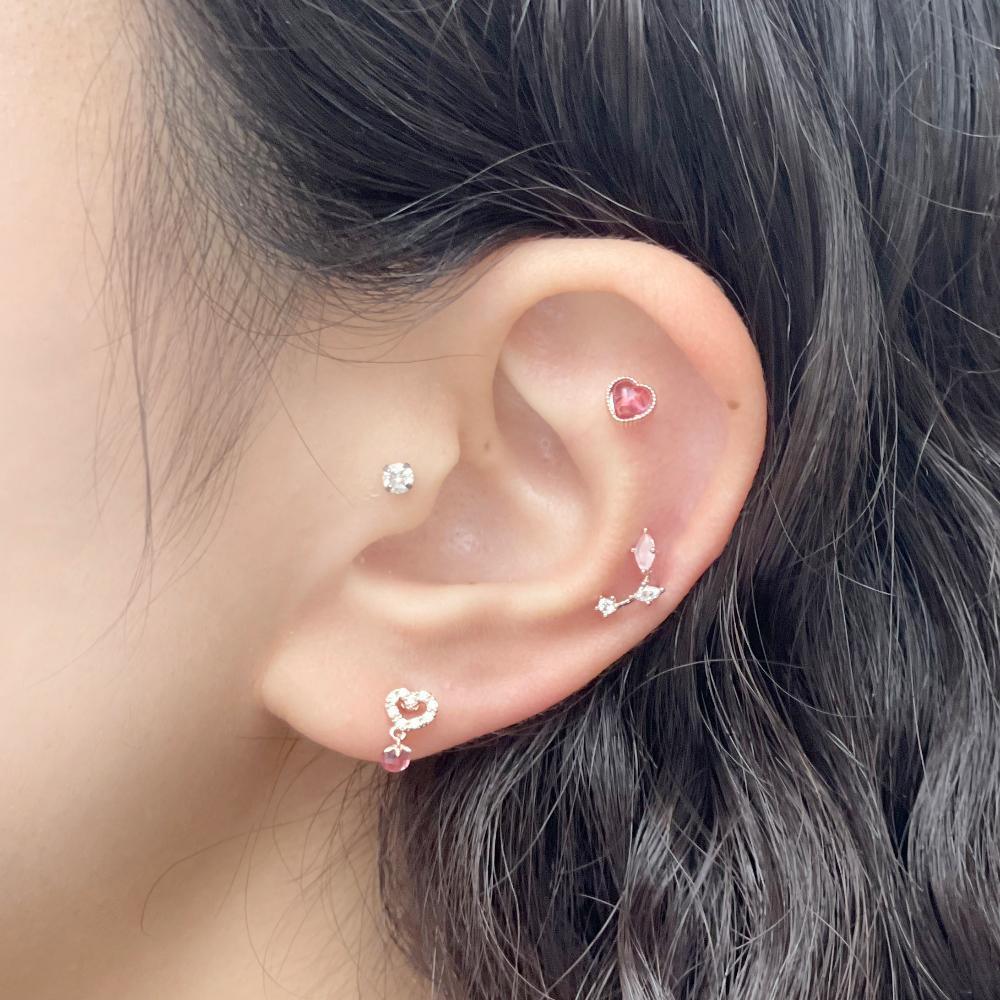 リボンハート・ピアッシング Piercing bling moon