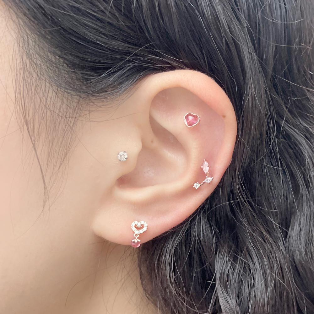 リボンハート・ピアッシング Piercing bling moon