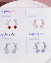 リボンココロハートピアス Earrings anything else