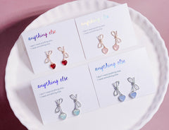 リボンココロハートピアス Earrings anything else 