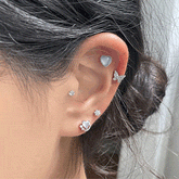 ロマンスブルー蝶々ピアッシング(4 set) Piercing bling moon