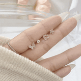 ロマンスフラワーピアッシング(4 set) Piercing bling moon