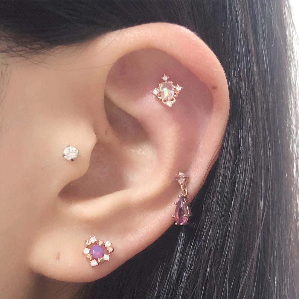 ローズ・パープル・ピアッシング Piercing bling moon