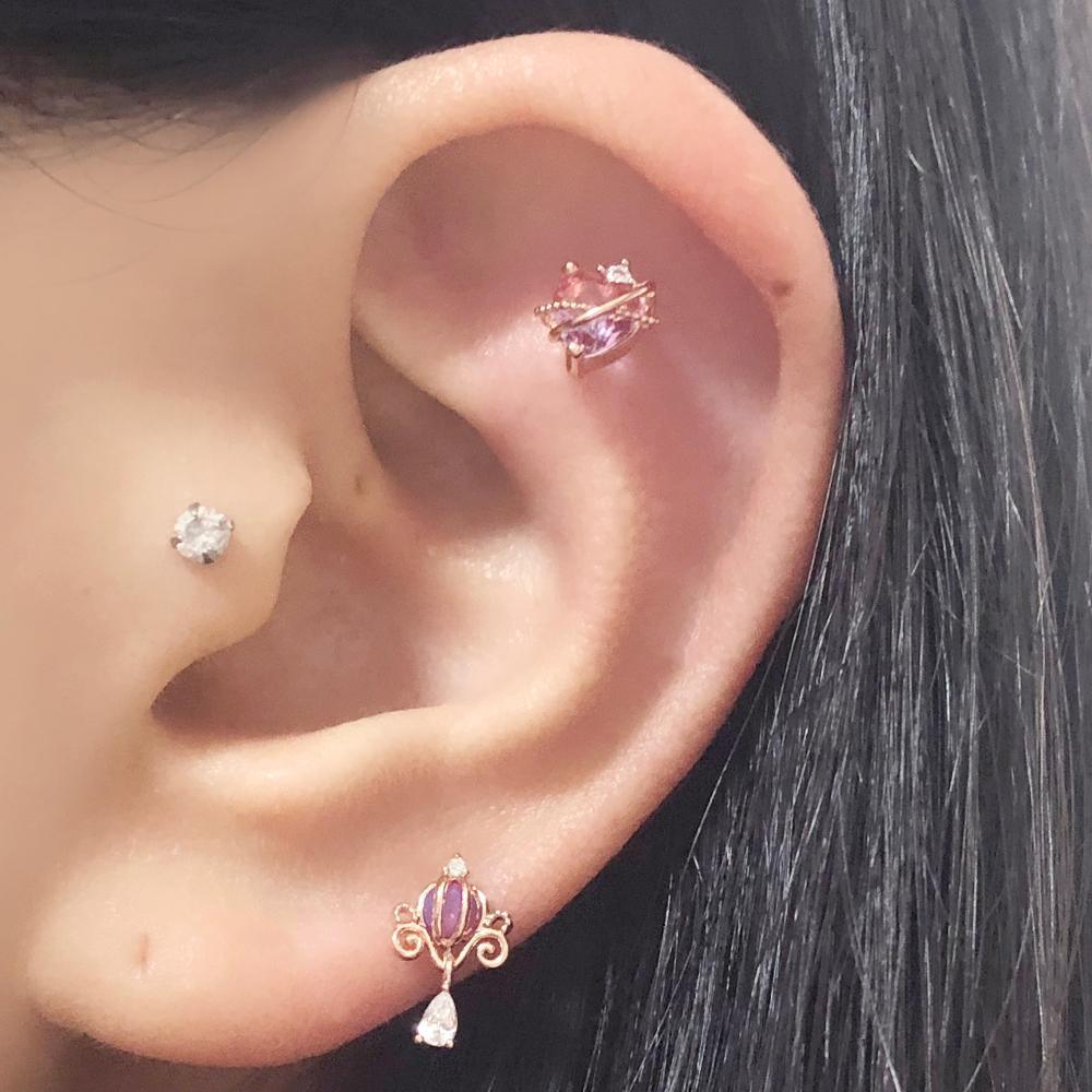 ローズ・パープル・ピアッシング Piercing bling moon