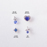 サファイア・ブルー・ピアッシング Piercing bling moon