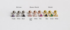 三角カラーキュービックピアッシング Piercing 10000won