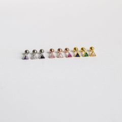 三角カラーキュービックピアッシング Piercing 10000won