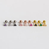 三角カラーキュービックピアッシング Piercing 10000won