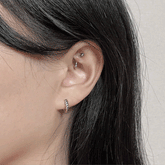 サージカルスチールねじりリングピアス Piercing oh-kim