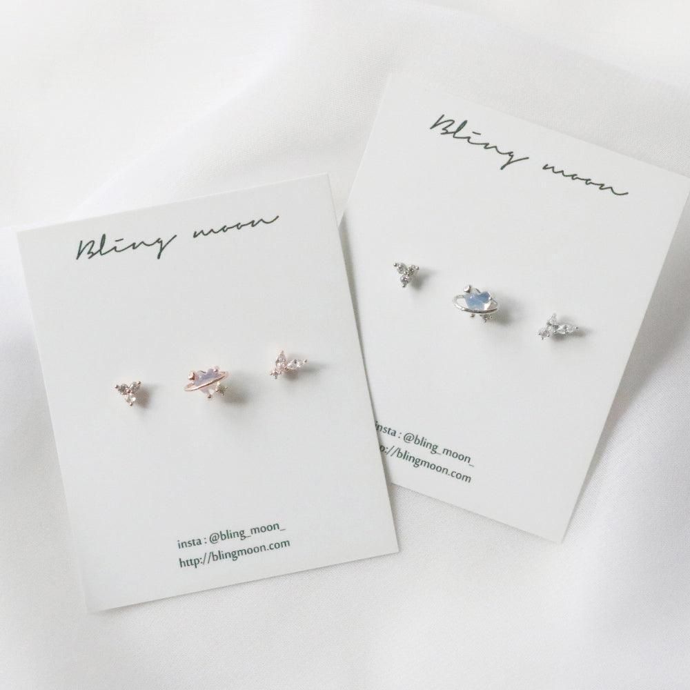 セリーヌピアッシング(3 set) Piercing bling moon