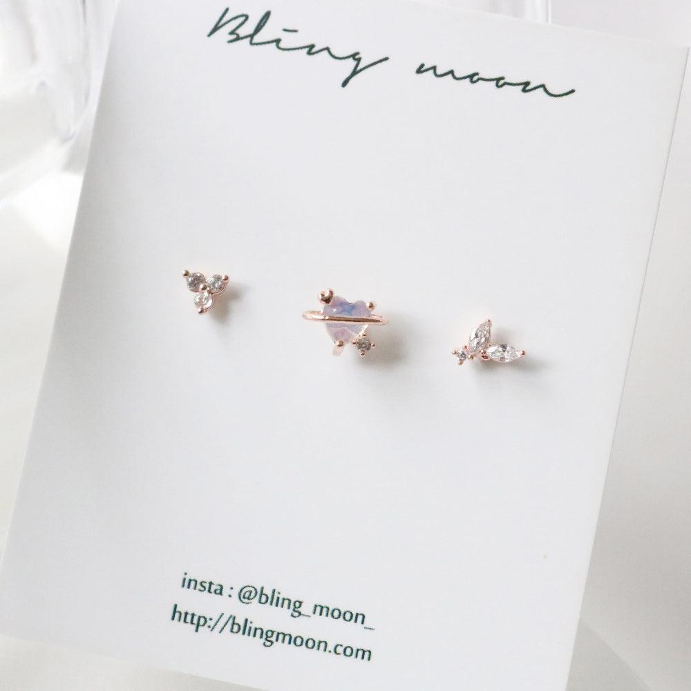 セリーヌピアッシング(3 set) Piercing bling moon