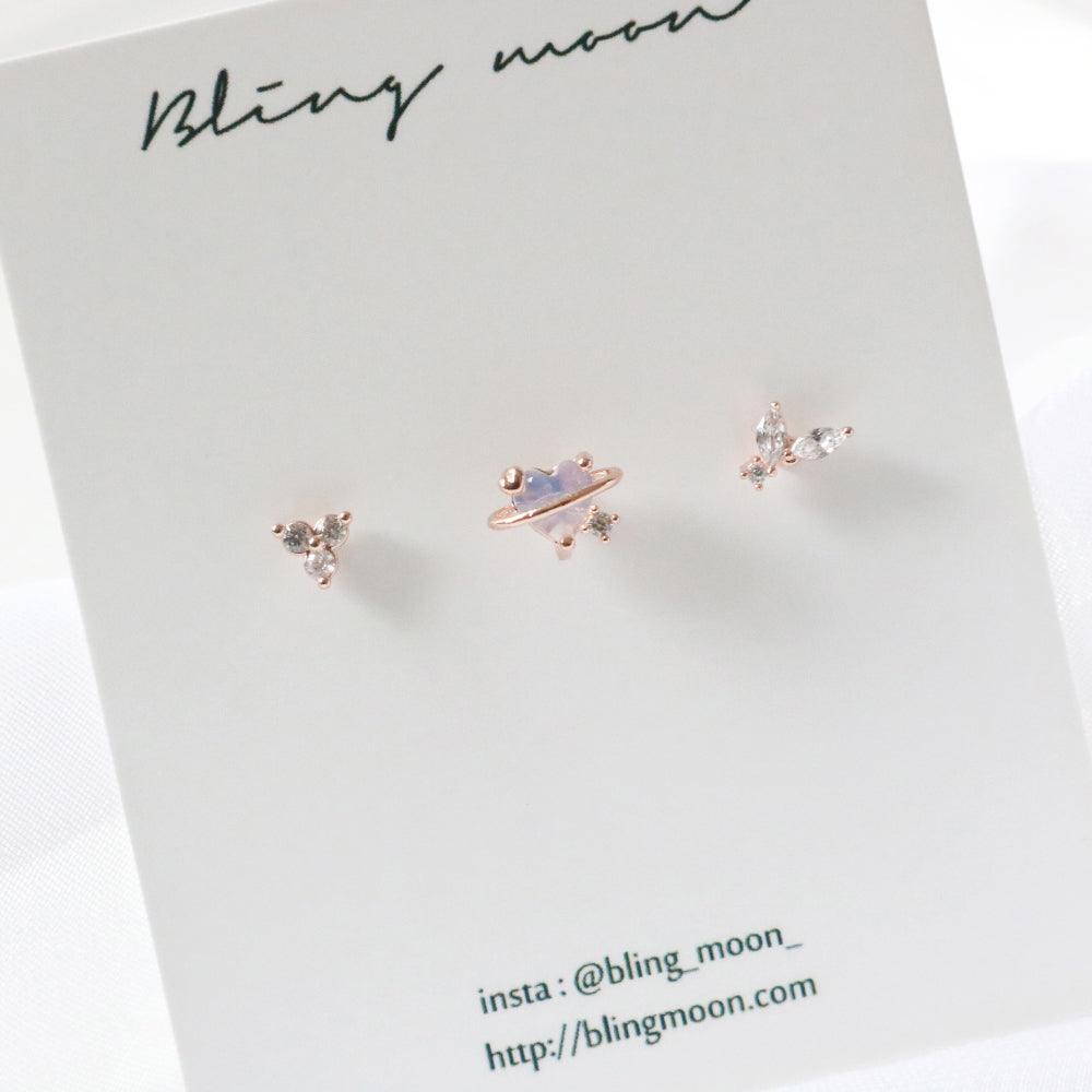 セリーヌピアッシング(3 set) Piercing bling moon