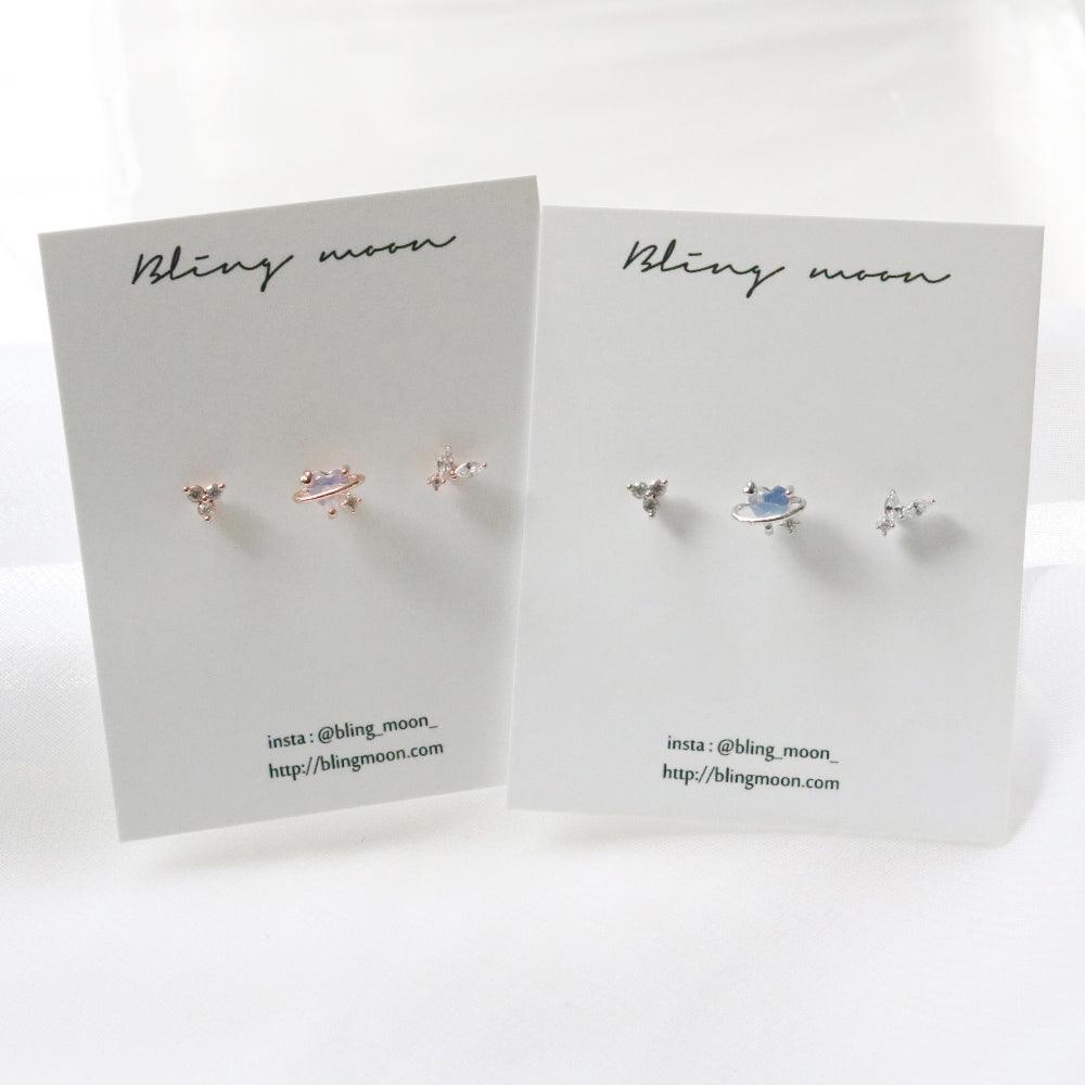 セリーヌピアッシング(3 set) Piercing bling moon