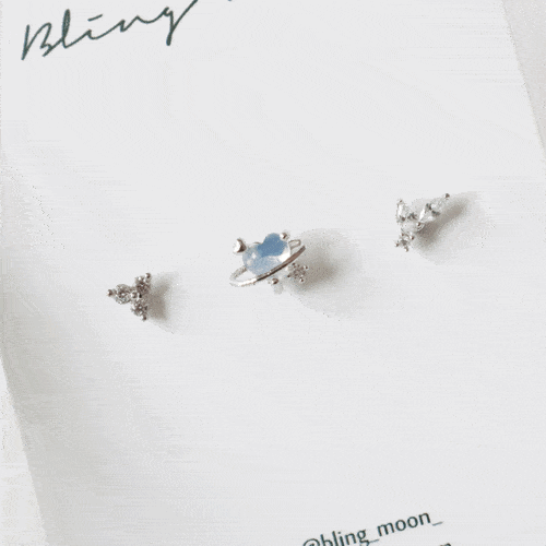 セリーヌピアッシング(3 set) Piercing bling moon