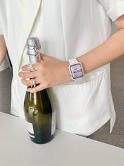 【セット】光沢樹脂 チェーン バンド& ケース Apple Watch# apple watch バンド givgiv