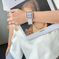 【セット】光沢樹脂 チェーン バンド& ケース Apple Watch# apple watch バンド givgiv