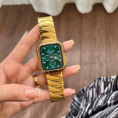 【セット】メタル ギザギザ チェーンバンド+TPUケース # アップルオッチ apple watch バンド givgiv 04ゴールド(バンド+ケース) 38mm用