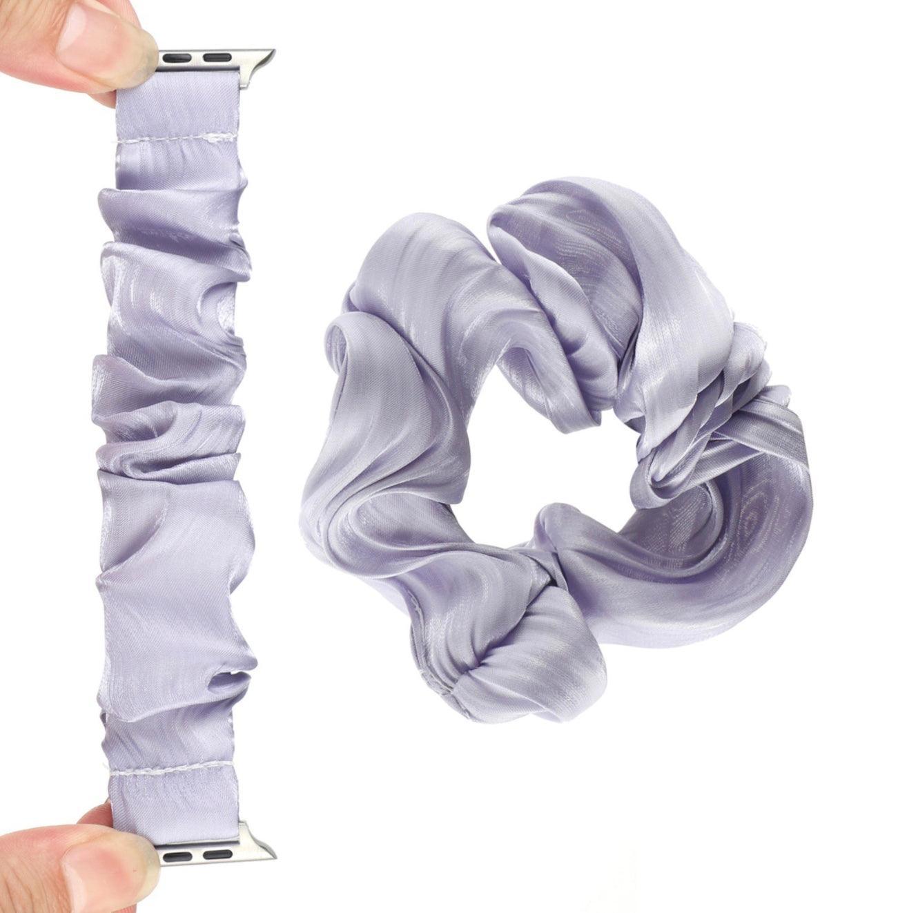 【セット】シンプル シュシュ ソロループ + ヘアシュシュセット apple watch バンド givgiv バイオレット(セット) For 38MM And 40MM