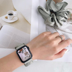 【セット】シンプル シュシュ ソロループ + ヘアシュシュセット apple watch バンド givgiv ビーングリーン(セット) For 38MM And 40MM