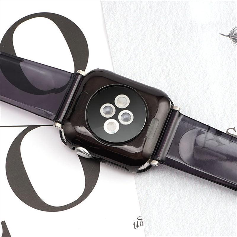 【セット_12色】 透明 ゼリー カラー ケース + バンドセット Applewatch専用 apple watch バンド givgiv